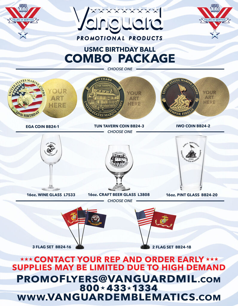 Promo Flyers for USMC Birthday Combo Package 2024